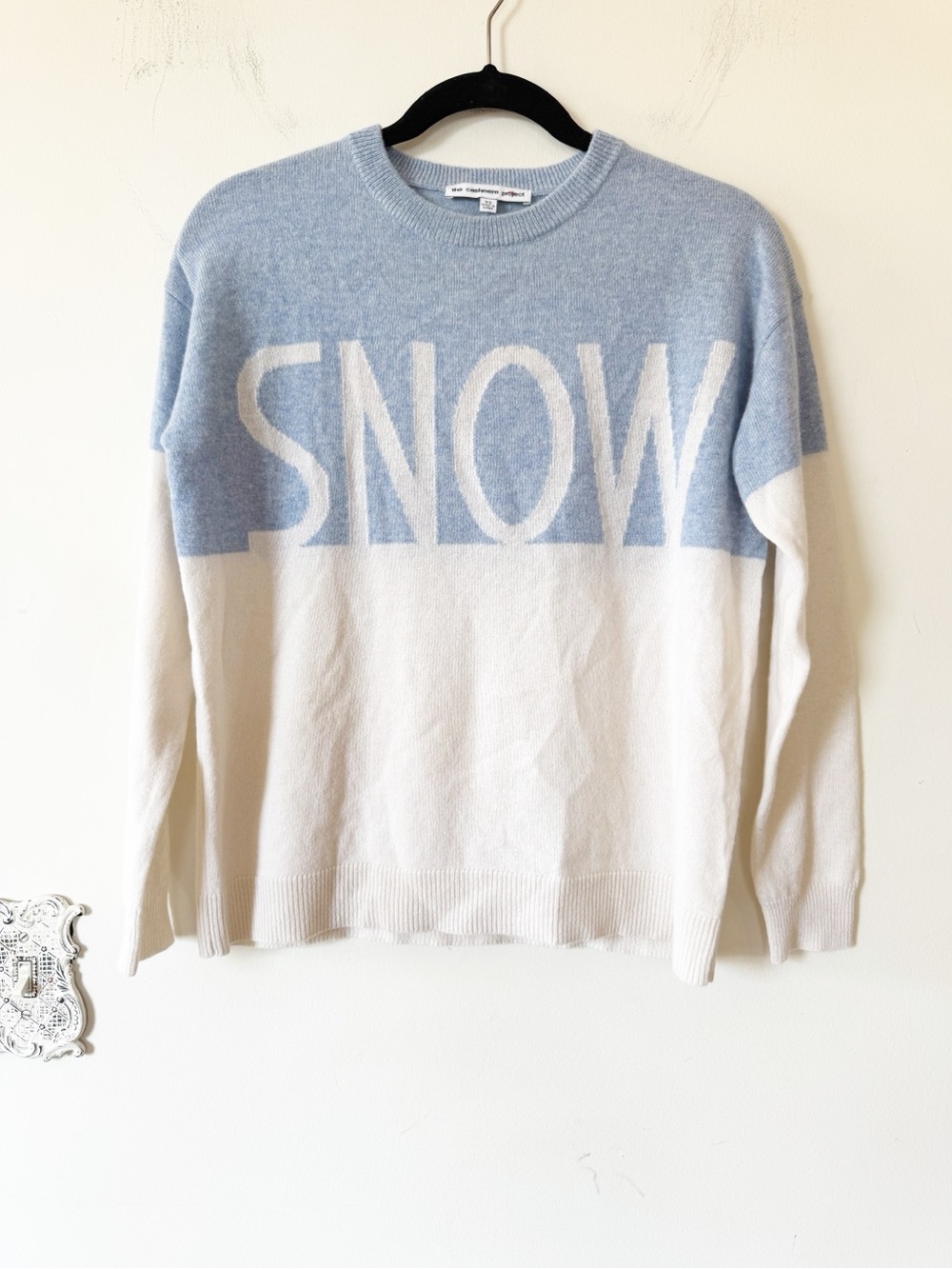 The Cashmere Project Snow Graphic Cashmere Sweater Winter Apré Ski XS